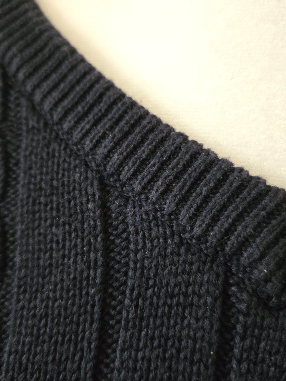 Brandy Melville Navy Cable Knit V-Neck Sweater - Picture 2 of 6